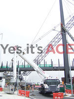 We were required to raise cables to support the bridge deck under the highway