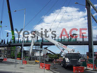 We were required to raise cables to support the bridge deck under the highway