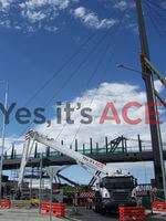 We were required to raise cables to support the bridge deck under the highway