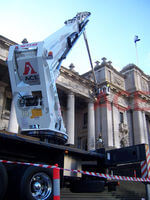 60 Metre Cherry Picker was hired to inspect the building of any risks or dangers.
